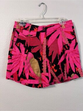 J. Crew Pink Palm Print Shorts
